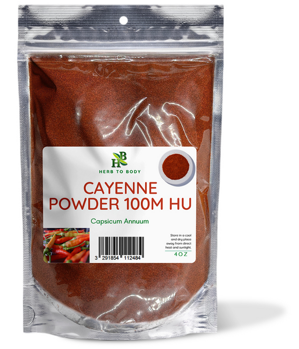 Herb to Body Cayenne Pepper Powder 100HU – 4 oz