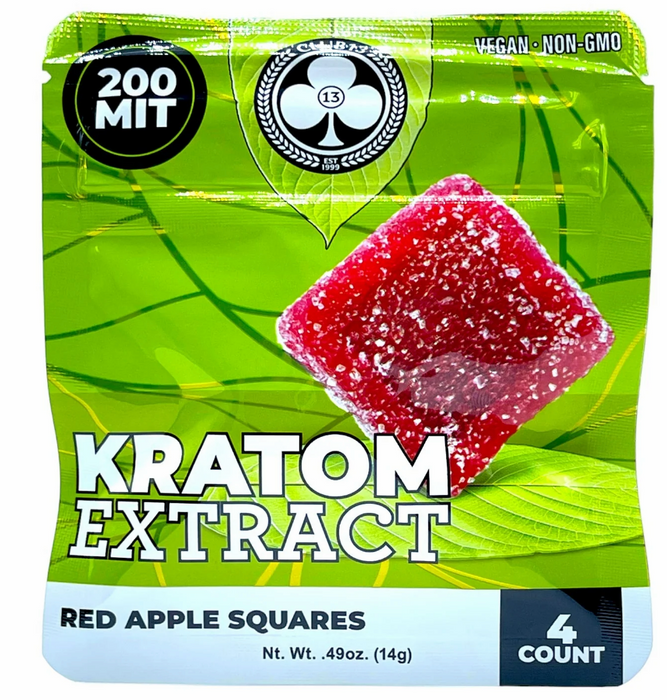 Club 13 Kratom Extract Gummy Squares